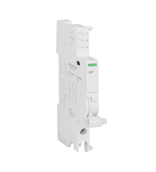 Schneider Electric A9A26924 - auxiliary contact, Acti9, iOF, 1 OC, AC/DC