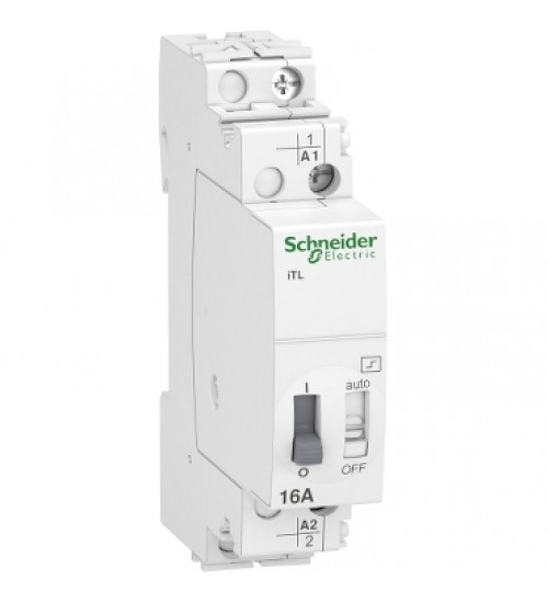 A9C30811 - impulse relay iTL AC 1P AC 1NO AC 16A AC coil 110 VDC AC 230...240 VAC 50/60Hz AC Schneider Electric