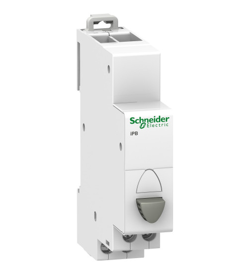 Schneider Electric A9E18033 - Acti9 iPB 1NO-1NC single push button grey