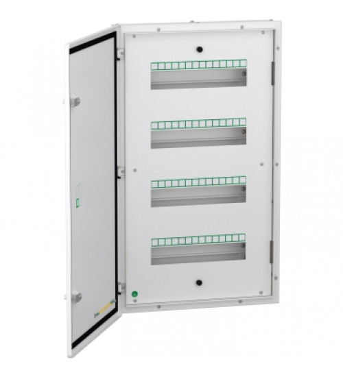 Schneider Electric A9HFD456Z - Flexi tier distribution board, Acti9, metal double door, 4 tier 56 modules, IP43
