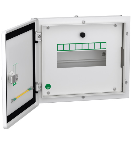 Schneider Electric A9HSND08 - Acti 9 - SPN DB - double door metal - IP43 - 8 ways