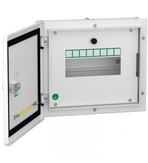 Schneider Electric A9HSND08Z - SPN distribution board, Acti9, 8 ways, metal double door, IP43
