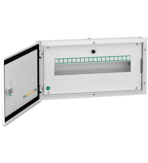 Schneider Electric A9HSND18 - Acti 9 - SPN DB - double door metal - IP43 - 18 ways