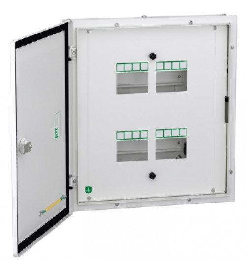 Schneider Electric A9HTND04E - Acti 9 - TPN DB - double door metal - IP43 - 4 ways eco
