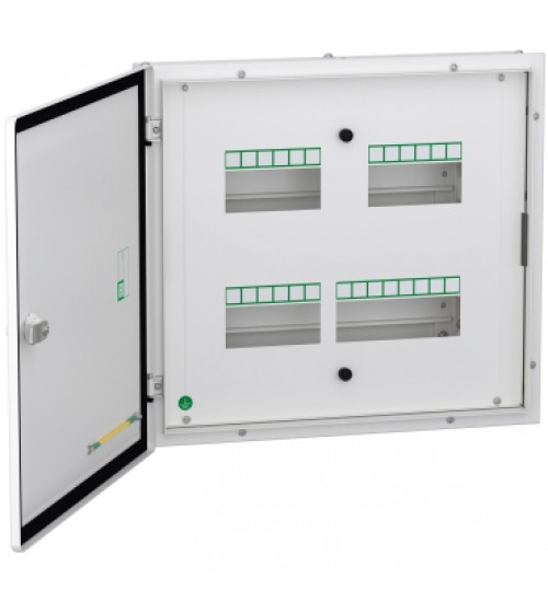Schneider Electric A9HTPI06 - TPN PPI distribution board, Acti9, 6 ways, metal double door, IP43