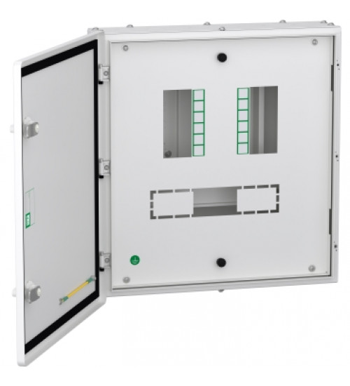 Schneider Electric A9HVM04 - VTPN Distribution board, Acti9, 4 ways, modular i-c 63A, double door metal, IP43