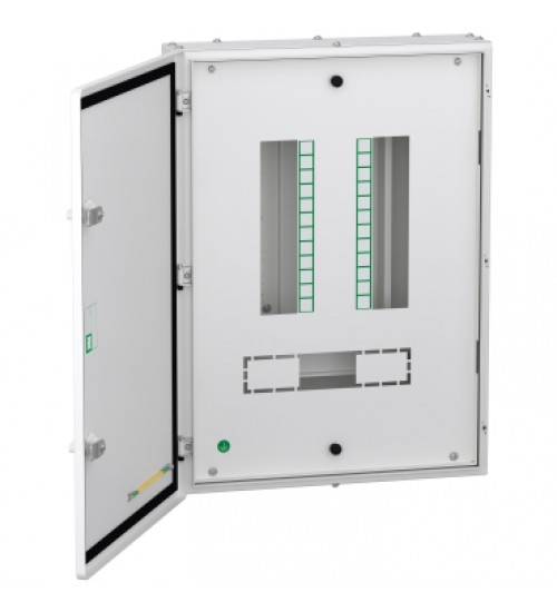 Schneider Electric A9HVM08 - VTPN Distribution board, Acti9, 8 ways, Modular i-c 63A, double door metal, IP43