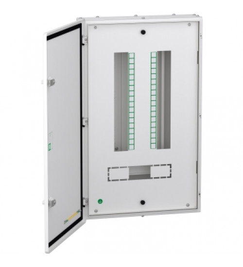 Schneider Electric A9HVM12 - VTPN Distribution board, Acti9, 12 ways, Modular i-c 63A, double door metal, IP43