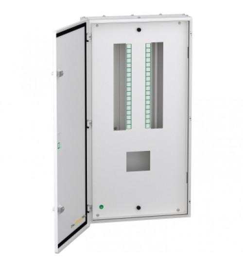 Schneider Electric A9HVN12L - VTPN Distribution board, Acti9, 12 ways, 100A MCCB, double door metal, IP43