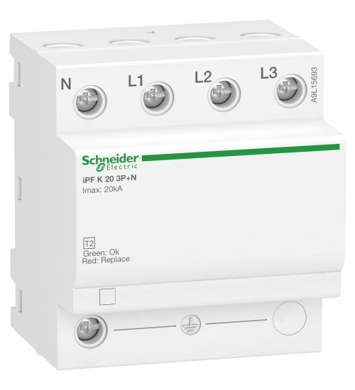 A9L15693 - iPFK20 modular surge arrester - 3 Poles +N - 340V - Schneider Electric