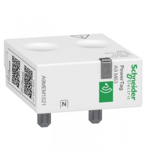 Schneider Electric A9MEM1521 - energy sensor, PowerTag Monoconnect 63A 1P+N top position