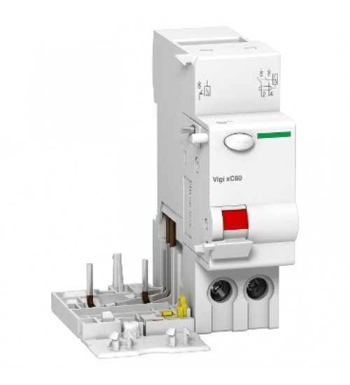 Schneider Electric A9N26582 - VIGI XC60- earth leakage add-on block 2P 25A AC 100MA