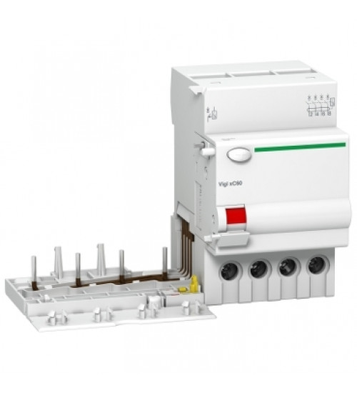 Schneider Electric A9N26596 - VIGI XC60- earth leakage add-on block 4P 25A AC 100MA