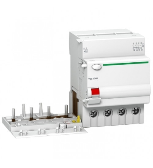 Schneider Electric A9N26644 - VIGI XC60- earth leakage add-on block 4P 63A AC 100MA