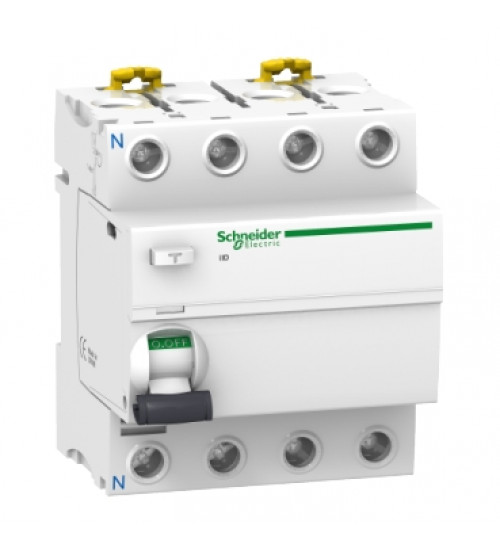Schneider Electric A9R12440 - Acti 9 iID - RCCB - 4P - 40A - 100mA - type AC