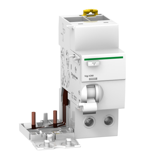 A9V12263 - Vigi iC60 - earth leakage add-on block - 2P - 63A - 100mA - AC type - Schneider Electric