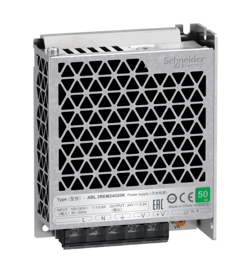 Schneider Electric ABL2REM24020K - single phase power supply, 100...240V input, 24V DC output, 53W, 2,2A