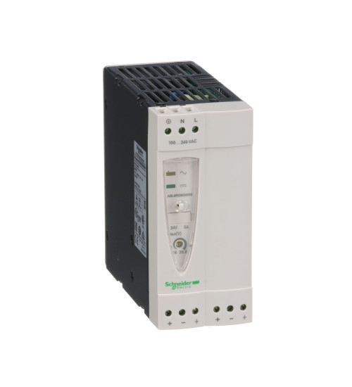 Schneider Electric ABL8REM24050 - regulated SMPS - 1 or 2-phase - 100..240 V AC - 24 V - 5 A