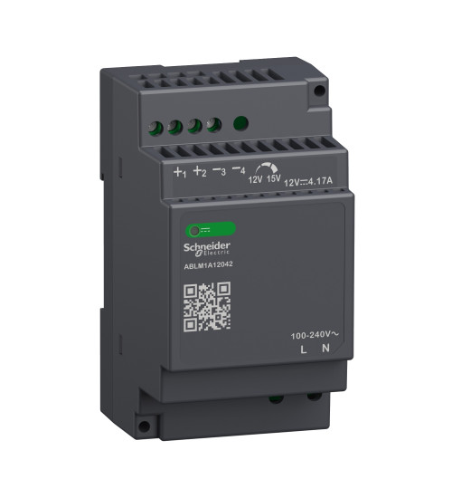 Schneider Electric ABLM1A12042 - Regulated Power Supply, 100 to 240V AC, 12V, 4.2A, single phase, Modular