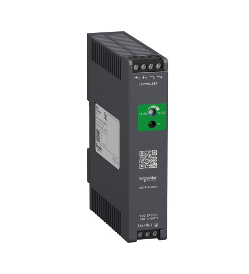 Schneider Electric ABLS1A12062 - Regulated Power Supply, 100 to 240V AC, 12V, 6.2A, single phase, Optimized