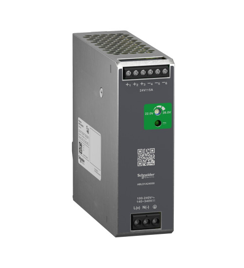 Schneider Electric ABLS1A24050 - Regulated Power Supply, 100 to 240V AC, 24V, 5A, single phase, Optimized