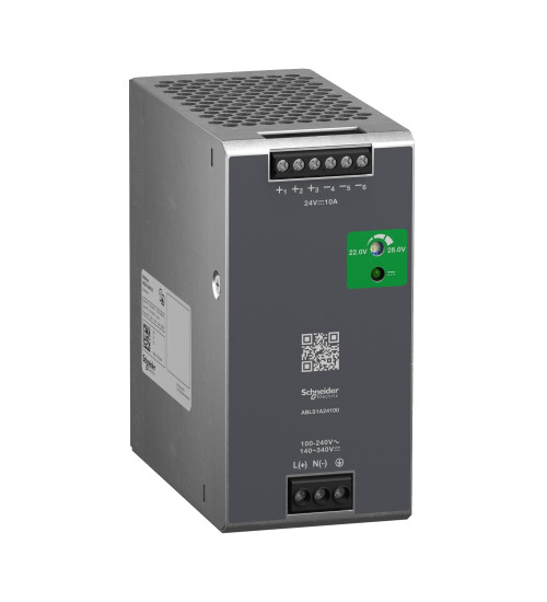 Schneider Electric ABLS1A24100 - Regulated Power Supply, 100 to 240V AC, 24V, 10A, single phase, Optimized