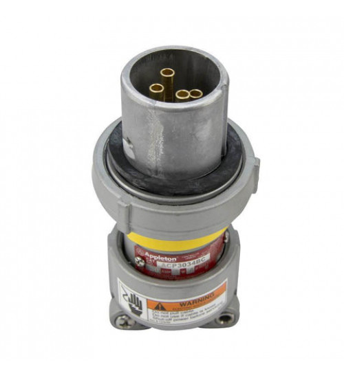 ACP3034BC, Clamping Ring Plug, 30 Amp, 4-Pole, 3-Wire, ACP3034BC Appleton ACP3034BC, Clamping Ring Plug, 30 Amp, 4-Pole, 3-Wire, ACP3034BC Appleton