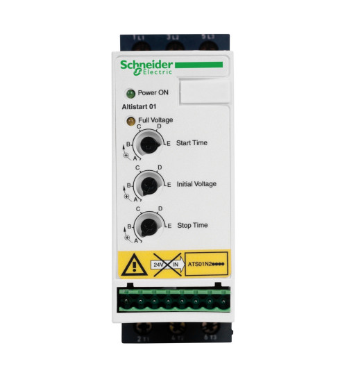 Schneider Electric ATS01N206QN - soft starter for asynchronous motor, Altistart 01, ATS01, 6A, 380 to 415V, 1.5 to 3kW