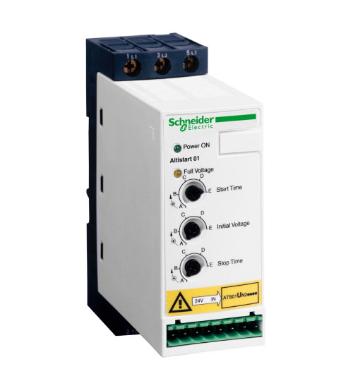 Schneider Electric ATS01N212QN - soft starter for asynchronous motor, Altistart 01, ATS01, 12A, 380 to 415V, 5.5kW