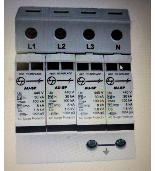 L&T AUSP023PN40 - 3P+N, 2 Mod 40kA, Surge Protection Device