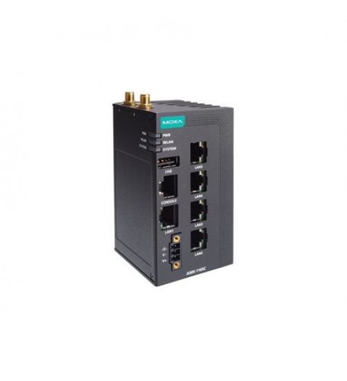 AWK-1165C-UN-T, Industrial 802.11ax wireless client with 5 10/100/1000BaseT(X) ports, IP30, UN band, -40 to 75°C operating temperature AWK-1165C-UN-T, Industrial 802.11ax wireless client with 5 10/100/1000BaseT(X) ports, IP30, UN band, -40 to 75°C operating temperature