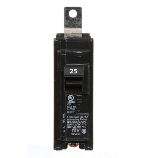 B125H Molded Case Circuit Breaker Siemens / ITE sentron series single pole bolt - on molded case circuit breaker tripping method thermal magnetic maximum voltage rating of 240V / 25A terminal type load lugs functions long time and instantaneous. Specifications: Product Lifecycle (PLM): ... - Siemens