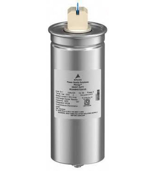Epcos B32340L4012A40 - PhiCap Normal Duty Round 1x16.4µF 440V 50Hz 1kVAr Single Phase Power Factor Correction Film Capacitor