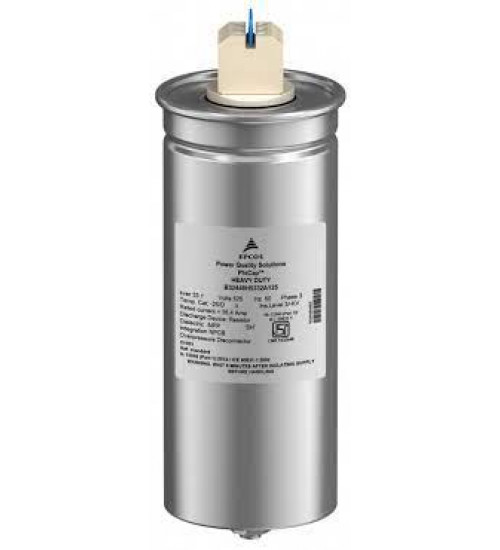 Epcos B32448H5062A325 - PhiCap Heavy Duty SIG 3x24.2µF 525V 50Hz 6.3kVAr Three Phase Power Factor Correction Film Capacitor