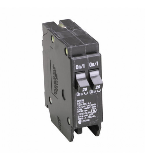BD2020 - Eaton Cutler-Hammer 20 Amp 2 Pole 120 Volt Plug-On Circuit Breaker