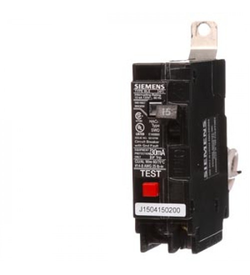 Siemens - BE115 - 15 Amp GFEP Circuit Breaker