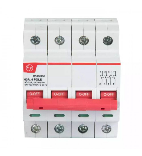 Lauritz Knudsen BF406300 EXORA Isolator 63A FP 415V AC Lauritz Knudsen BF406300 EXORA Isolator 63A FP 415V AC