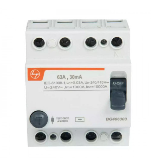 Lauritz Knudsen BG406303 EXORA RCCB 63A FP 415V AC 30mA 