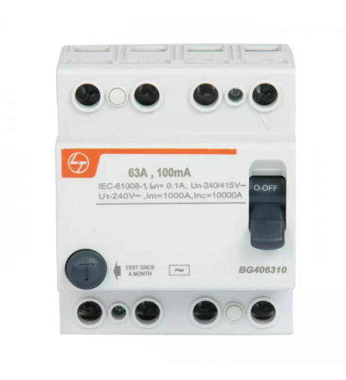 Lauritz Knudsen BG406310 EXORA RCCB 63A FP 415V AC 100mA 