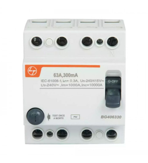 Lauritz Knudsen BG406330 EXORA RCCB 63A FP 415V AC 300mA 