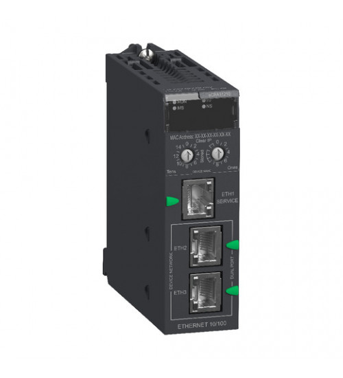 Schneider Electric BMECRA31210 - Modicon X80 EIO Drop adapter with Ethernet backplane