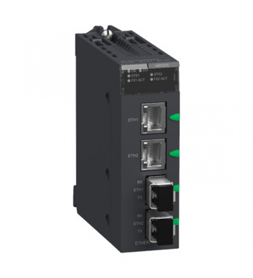 Schneider Electric BMXNRP0200 - Fiber Converter MM/LC 2CH 100Mb