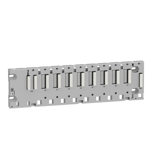 Schneider Electric BMXXBP0800 - rack M340 - 8 slots - panel, plate or DIN rail mounting
