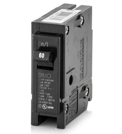 BR160 - Eaton Cutler-Hammer 60 Amp 1 Pole 120 Volt Plug-In Molded Case Circuit Breaker