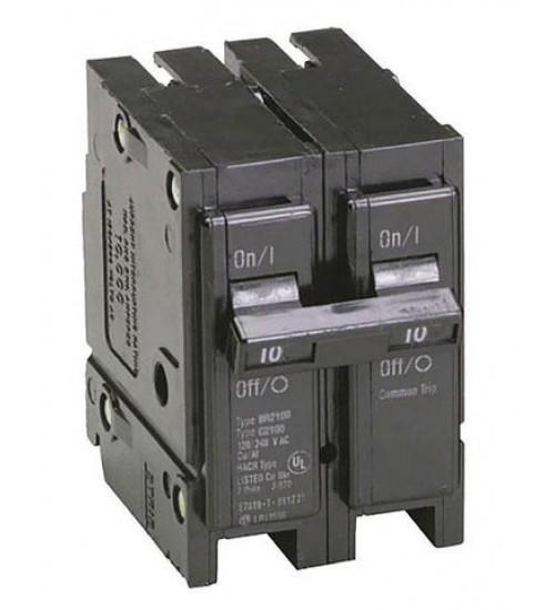 BR210 - Eaton Cutler-Hammer 10 Amp 2 Pole 240 Volt Plug-In Molded Case Circuit Breaker BR210 - Eaton Cutler-Hammer 10 Amp 2 Pole 240 Volt Plug-In Molded Case Circuit Breaker