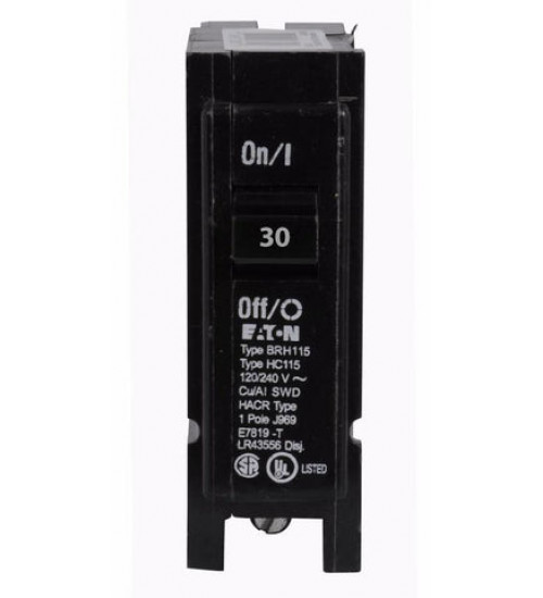 BRH130 - Eaton Cutler-Hammer 30 Amp 1 Pole 240 Volt Plug-In Molded Case Circuit Breaker