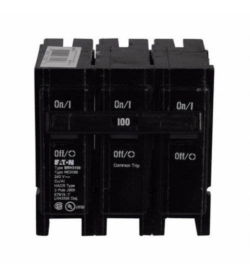 BRH3100 - Eaton Cutler-Hammer 100 Amp 3 Pole 240 Volt Plug-In Molded Case Circuit Breaker