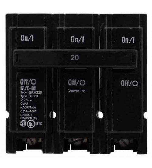 BRH320 - Eaton Cutler-Hammer 20 Amp 3 Pole 240 Volt Molded Case Circuit Breaker