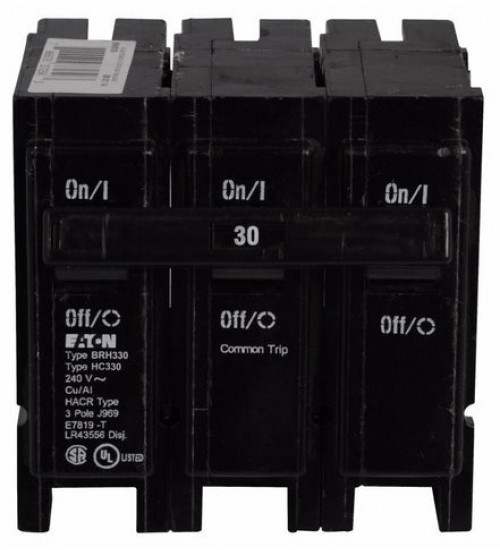 BRH330 - Eaton Cutler-Hammer 30 Amp 3 Pole 240 Volt Molded Case Circuit Breakers