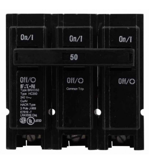 BRH350 - Eaton Cutler-Hammer 50 Amp 3 Pole 240 Volt Molded Case Circuit Breaker